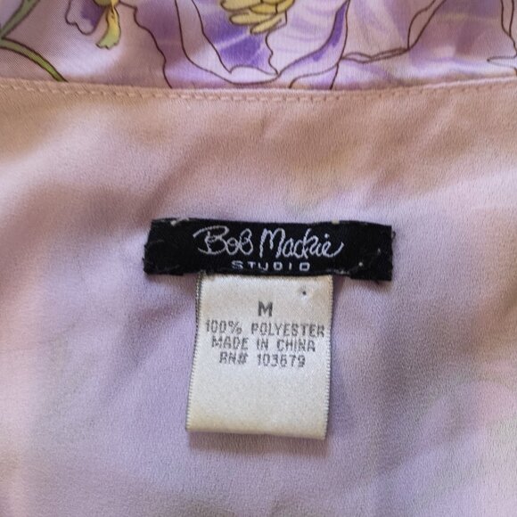 Bob Mackie women's floral 3/4 sleeve blouse Size M - Picture 7 of 7